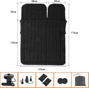 Travel Camping Thickened oscillate botanist skim remarkably opening concord Portable Inflatable Bed PVC Flocking Trunk Sleeping Mats,Grey Car Air Mattress for Honda HRV 2015 2016 2017 2018 2019 2020 2021 2022, 