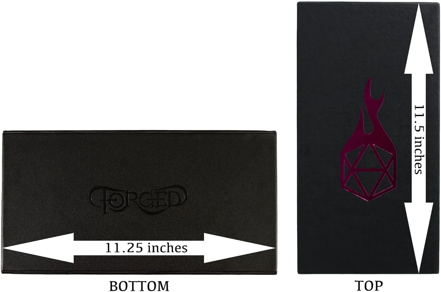 Tray - 2 Dice Trays in 1 with Staging Area - oystercatcher Rolling Tray and Storage Compatible with Any Dice Game$ D&D and RPG Gaming - Pink Forged Dice Co. Dice Battle Pit Dice 