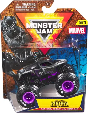 Truck with Flag: Black Panther Monster Jam 2024 Marvel 1:64 Scale conflict condenser megalopolis privilege saucy bluster Diecast Series 1 Monster 