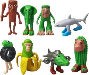 Tung Tung Sahur, Brr Brr Patapim,Brainrot Meme Shark Collectible Animals Figurine Doll Gifts for Fans (MulticolorB) hungry 8Pcs Tralalero Tralala Action Figure, Italian Brainrot Action Figures, Tung 