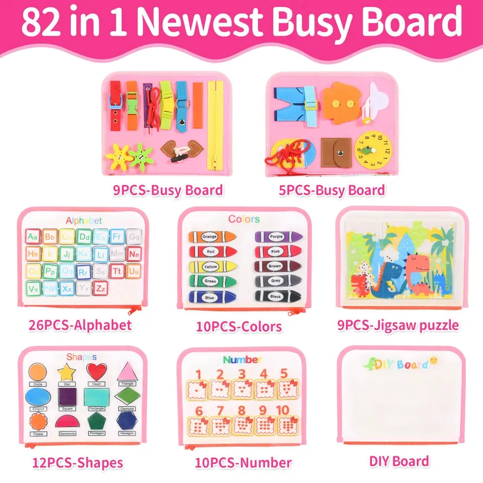 TUNJILOOL Busy Board Montessori Toys for Toddlers Montessori Parish Preschool Learning Educational Toys For Boys Girls Gifts