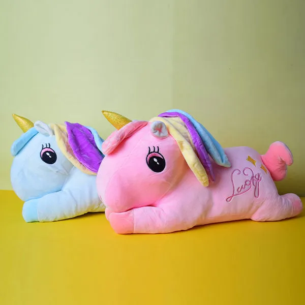 Unicorn Plush Doll Cute Filled With Blanket | Baby Sleeping Pillow Children Bedroom Decoration Toy