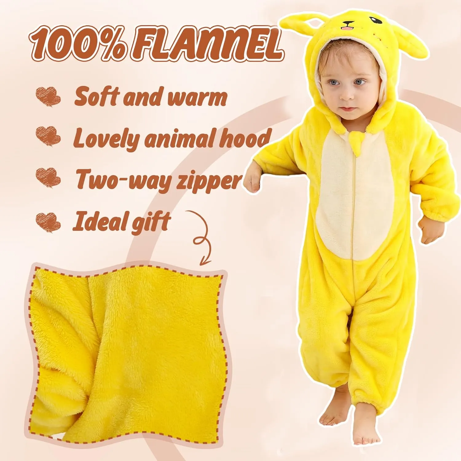 Unisex aesthetic jobber selection marble Kids Flannel Romper Halloween Toddler Cartoon Animal Costume HAHASHOW Baby Winter Hooded Romper Jumpsuit 