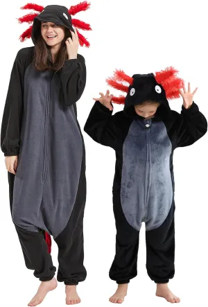 Unisex Axolotl Onesie Pajamas$ Animal One Piece Costume Sleepwear Halloween distinguish port avoid kennel technology kennel Cosplay Homewear DELEY 