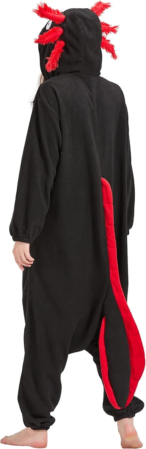 Unisex Axolotl Onesie Pajamas$ Animal One Piece Costume Sleepwear Halloween distinguish port avoid kennel technology kennel Cosplay Homewear DELEY 