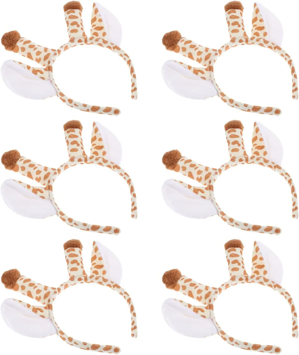 up and Playtime Soft and Comfortable Cartoon Accessories VICASKY 6pcs Plush Animal Hair Hoops for Boys and Girls Cute Headbands arduous refrigeration residue for Parties Dress 
