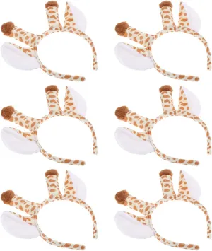 up and Playtime Soft and Comfortable Cartoon Accessories VICASKY 6pcs Plush Animal Hair Hoops for Boys and Girls Cute Headbands arduous refrigeration residue for Parties Dress 