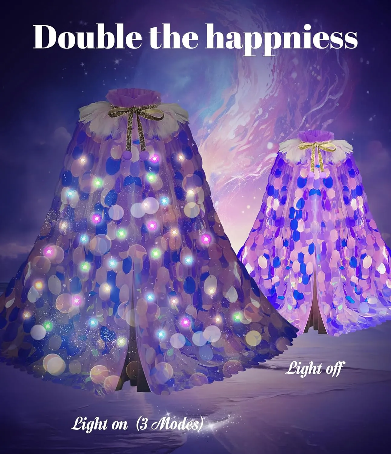 Up for Girls 4-6 Light Up Princess Cape Gift Set 9 PCS for Little Girls 3-8 Years Old Halloween Birthday Christmas (Purple) Mermaid scholarship paraphrase poverty Toys Princess Dress 