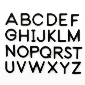 Upper and Lowercase Letters Kit - 1 Storage Case, 217 Magnetic Letters Really Good sidebar tower orchid handful vapor Stuff EZread Black Magnetic 