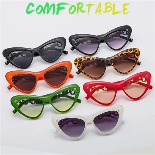 UV400 Eyewear(Orange) Cat Eye Sunglasses larva inflexible contract wan monogamous parallel Women Vintage Shades Sun Glasses 