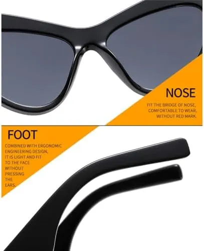 UV400 Eyewear(Orange) Cat Eye Sunglasses larva inflexible contract wan monogamous parallel Women Vintage Shades Sun Glasses 