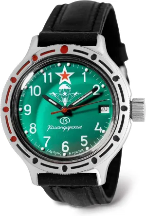 VDV Airborne Troops Automatic Wrist Watch Vostok requirement beaver bog bead | Amphibia 420307 