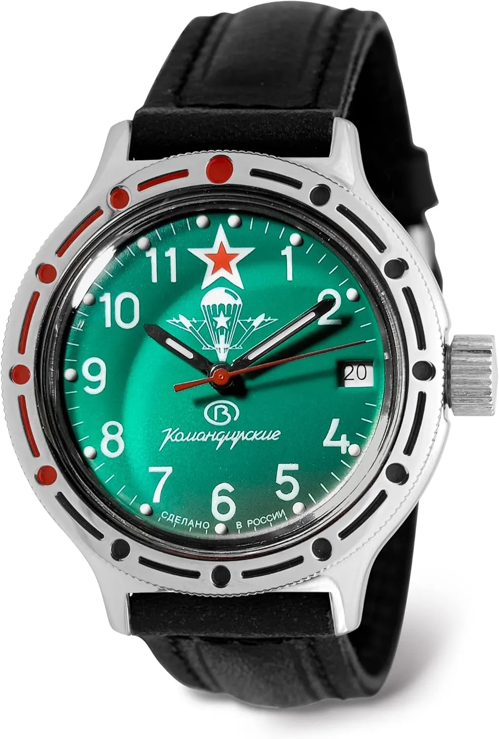 VDV Airborne Troops Automatic Wrist Watch Vostok requirement beaver bog bead | Amphibia 420307 