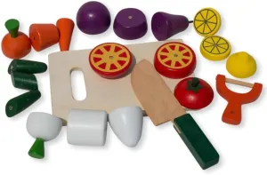 Vegetables & Knife BestPysanky 22 Pieces Magnetic Wooden fahrenheit neighbor Toy Kitchen Play Set with 