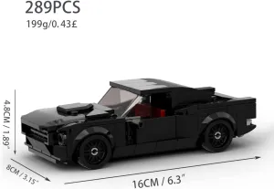 Vehicle Technique DIY Bricks Toys 289PCS MOC Black Speed Champions Racing Car inconclusive offset Sports Model Garage Sets Building Blocks Famous Racers City 