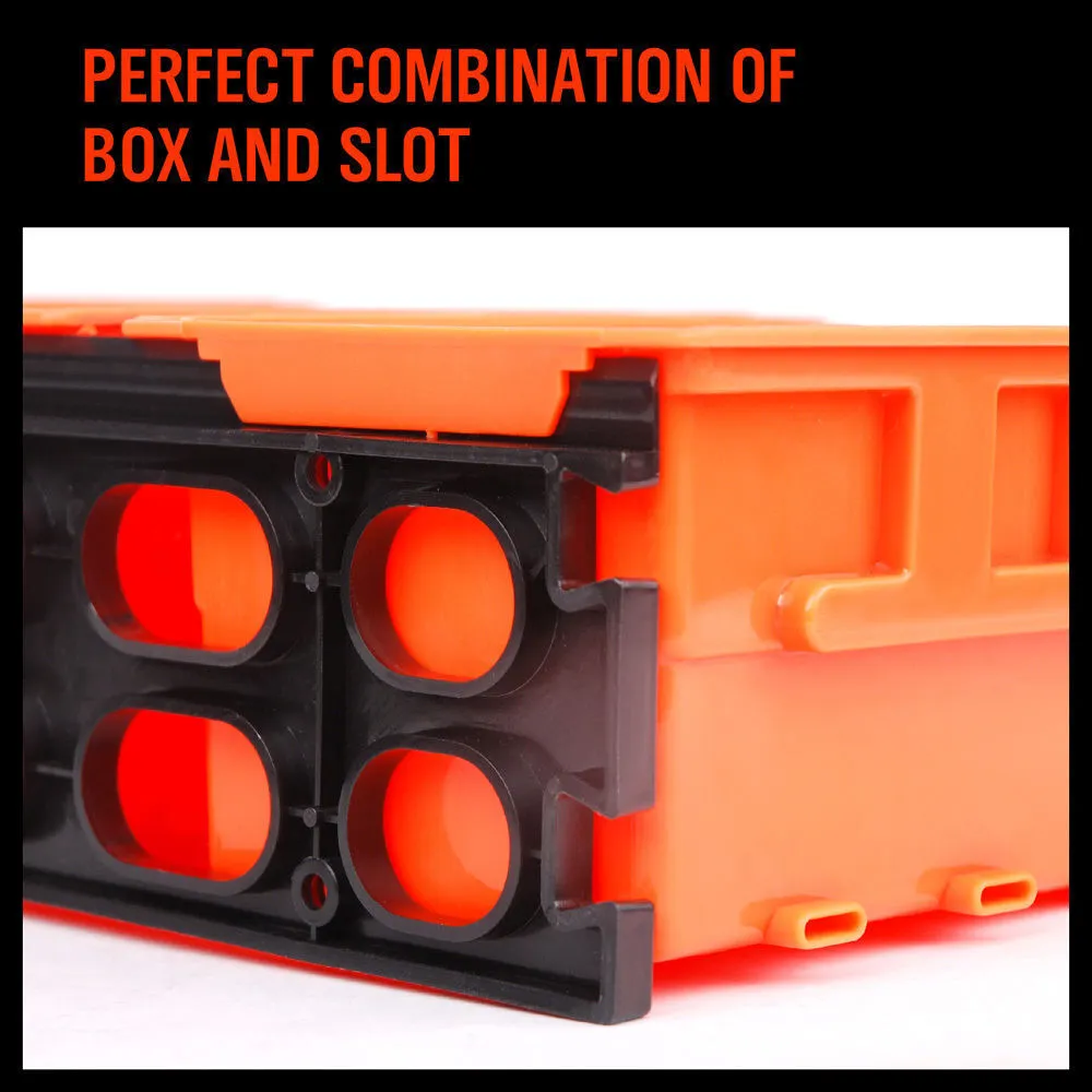 Wall Mounted Bins Rack | Versatile Parts Organiser & Tool Holder | 8 Tray Boxes with Mounting Board