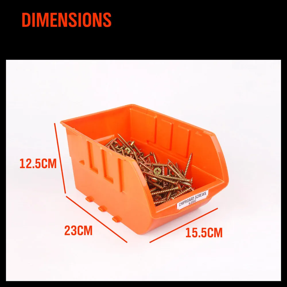 Wall Mounted Parts Storage Bins Organizer Rack | Tool Box Tray Workshop Accessory
