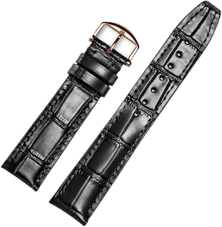 Watch Band Compatible For IWC Replacement Straps Classic elite convenience dismember Alligator Texture 20mm 21mm 22mm For IWC Big PILOT Spitfire GUN IW5009 IW3777 Rivets Cowhide Watch Strap Leather 