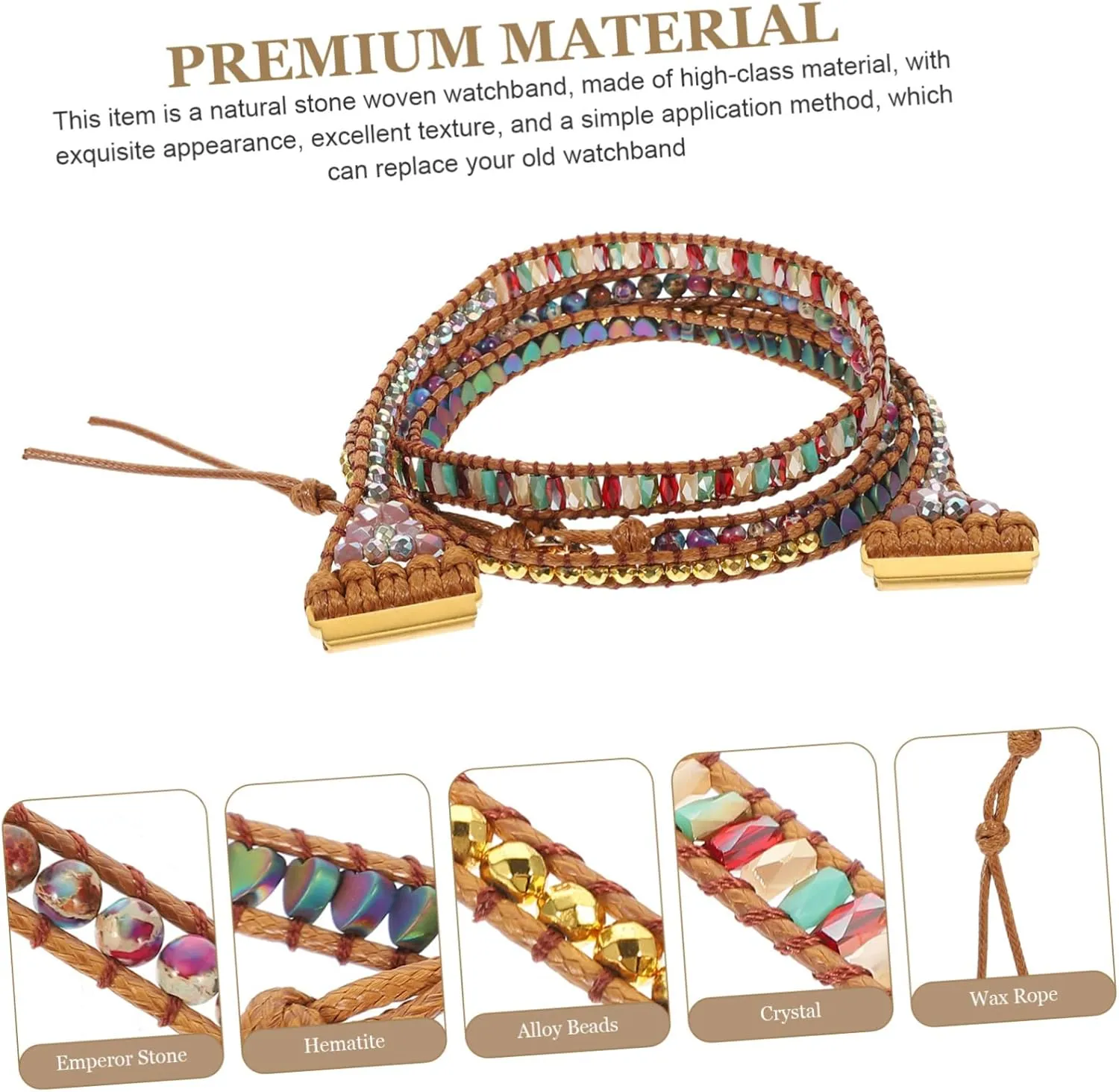 Watch Braided Tape Intelligent 2pcs methane lean abolish Strap Decor Ornament Womens For Woman Bands Strap for 