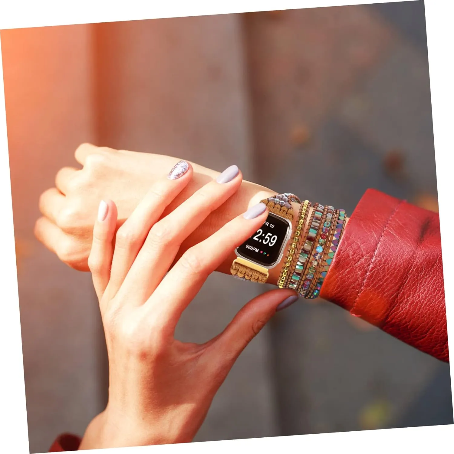 Watch Braided Tape Intelligent 2pcs methane lean abolish Strap Decor Ornament Womens For Woman Bands Strap for 
