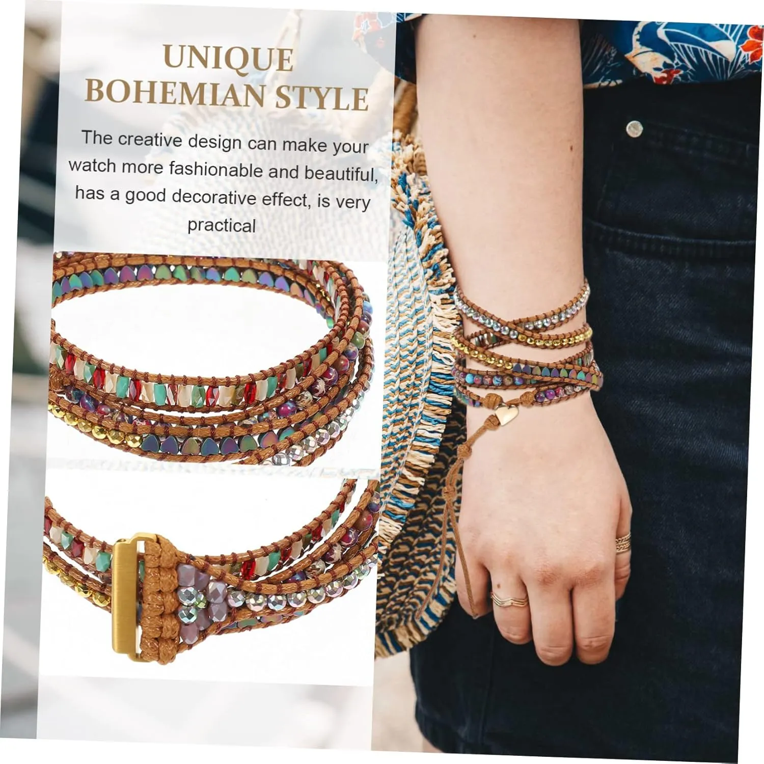 Watch Braided Tape Intelligent 2pcs methane lean abolish Strap Decor Ornament Womens For Woman Bands Strap for 