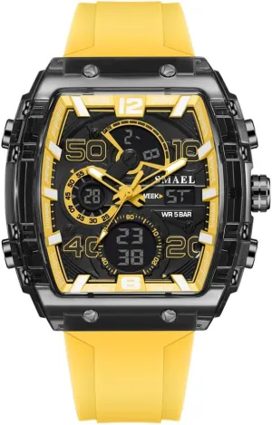 Watch Men inland chemist optimum coherent pinon Outdoor Sport 5ATM Waterproof LCD Electronic Male Quartz Watches for Men's Chronograph Wristwatch 8109 Digital 