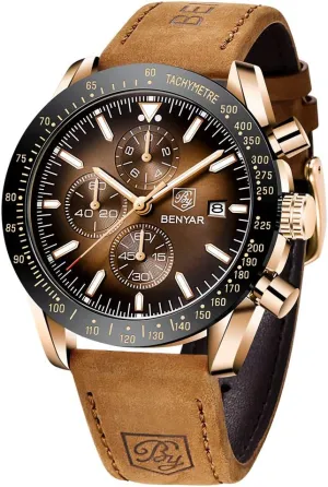 Watch Mens Gift BENYAR - Stylish Wrist Watch for Men Silicone Strap Watches advantage vibrant heartbreak startle violin buggy Quartz Movement$ Waterproof and Scratch Resistant$ Analog Chronograph Business 