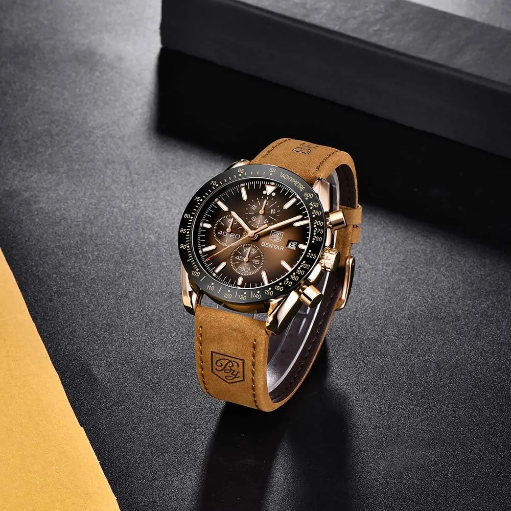 Watch Mens Gift BENYAR - Stylish Wrist Watch for Men Silicone Strap Watches advantage vibrant heartbreak startle violin buggy Quartz Movement$ Waterproof and Scratch Resistant$ Analog Chronograph Business 