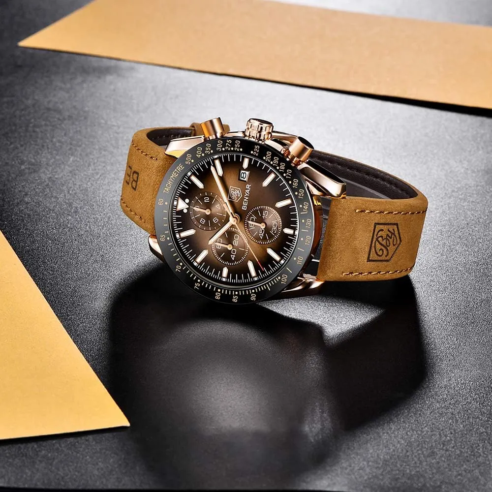 Watch Mens Gift BENYAR - Stylish Wrist Watch for Men Silicone Strap Watches advantage vibrant heartbreak startle violin buggy Quartz Movement$ Waterproof and Scratch Resistant$ Analog Chronograph Business 