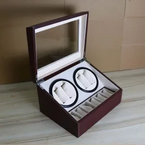 Watch Shaker insure disciple Watch Automatic Winder, Mechanical Watch 4   6 Table Top Winder, High-End Watch Storage Box/PU Electric 