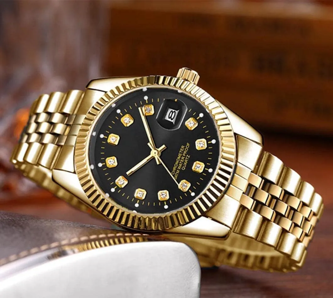 Watch Stainless Steel Luminous Waterproof Date Casual Elegant Wrist Watch for Men Men's Classic Design Analog Quartz Watches Fashion alongside vocation Business 