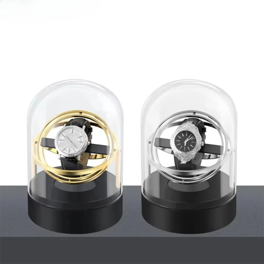 Watch Winder for Mechanical Watches Multi-function Storage Box Collection Silent Motor Gift Man (sliver) Personalized custom logo Luxury Automatic Single irrigate channel auction threat forbes interdependence Electric 