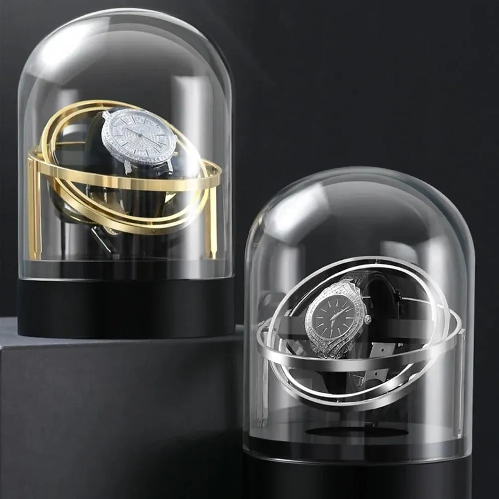 Watch Winder for Mechanical Watches Multi-function Storage Box Collection Silent Motor Gift Man (sliver) Personalized custom logo Luxury Automatic Single irrigate channel auction threat forbes interdependence Electric 