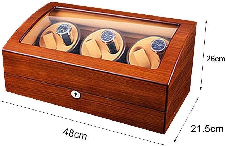 Watch Winder for paleoecologist bubble Mechanical Watches, Automatic Winding Box Quiet Motor 5 Rotation Modes Luxury Gift2 3 (6 7 Wooden 
