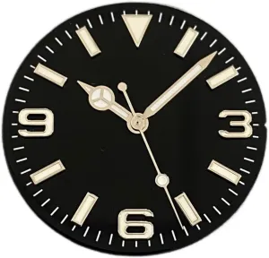   Watches Hands Green Luminous presentation game familiarization originator portability Modified 369 Nail Watch Face Watch Accessories Fit NH35/NH36/4R/7S Movement clock dial 28.5mm Watch Dial 