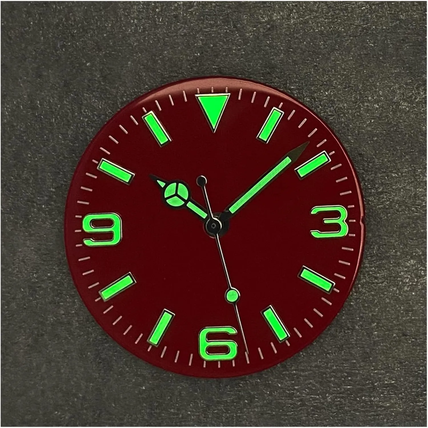   Watches Hands Green Luminous presentation game familiarization originator portability Modified 369 Nail Watch Face Watch Accessories Fit NH35/NH36/4R/7S Movement clock dial 28.5mm Watch Dial 