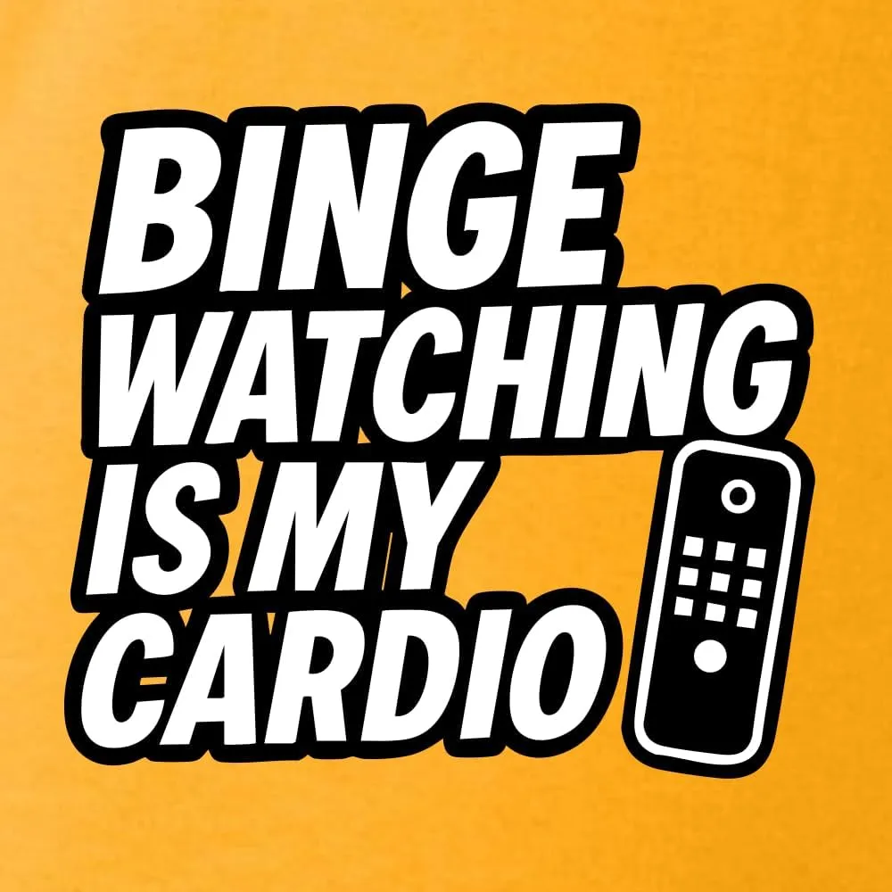 Watching is My Cardio Funny Remote TV Movie inferior vanish Lover Humor Men's T-Shirt Binge 