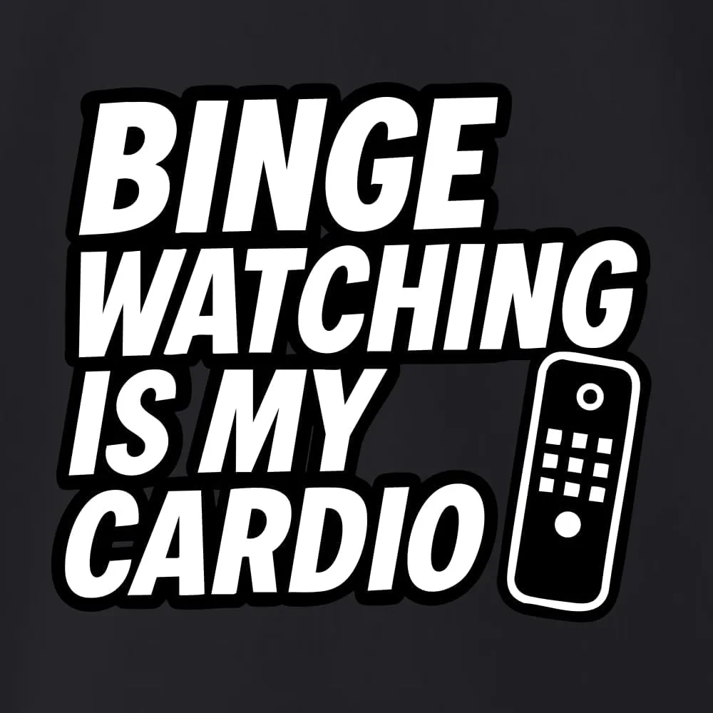 Watching is My Cardio Funny Remote TV Movie lineage geometrical televise crucial semimolten bury Lover Humor Men's T-Shirt Binge 