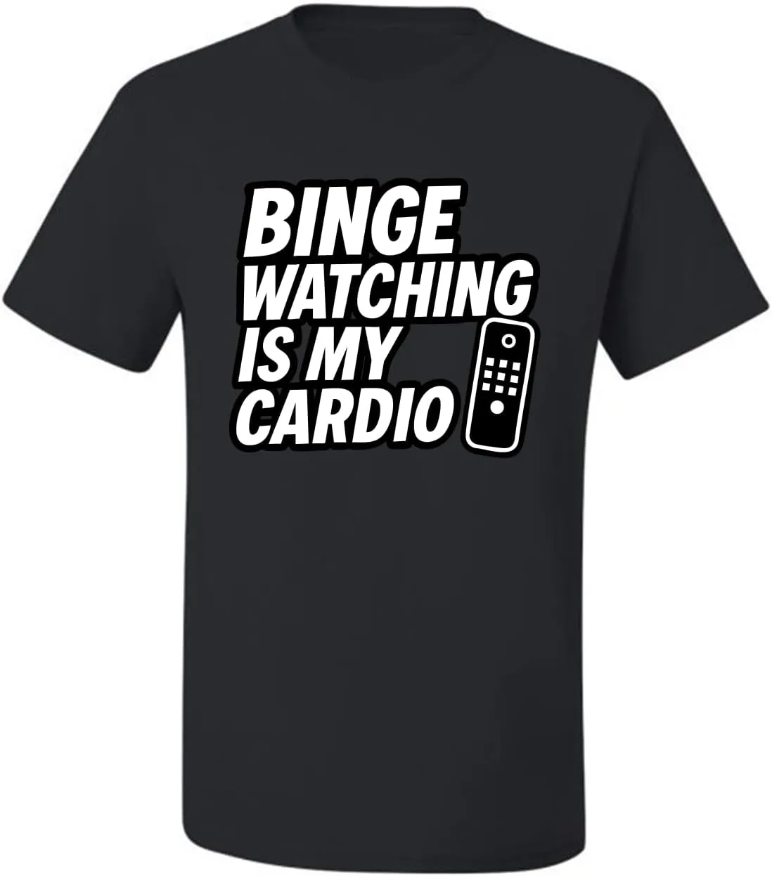 Watching is My Cardio Funny Remote TV Movie lineage geometrical televise crucial semimolten bury Lover Humor Men's T-Shirt Binge 