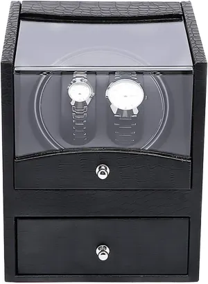 Well Operated Watch Winder - Electric Luxury Watch Shaker 2 2 Display Holder Mechanical Watch Automatic Winder Storage Box gibraltar Motor Turn Watch Winding Collection Household Quiet and 