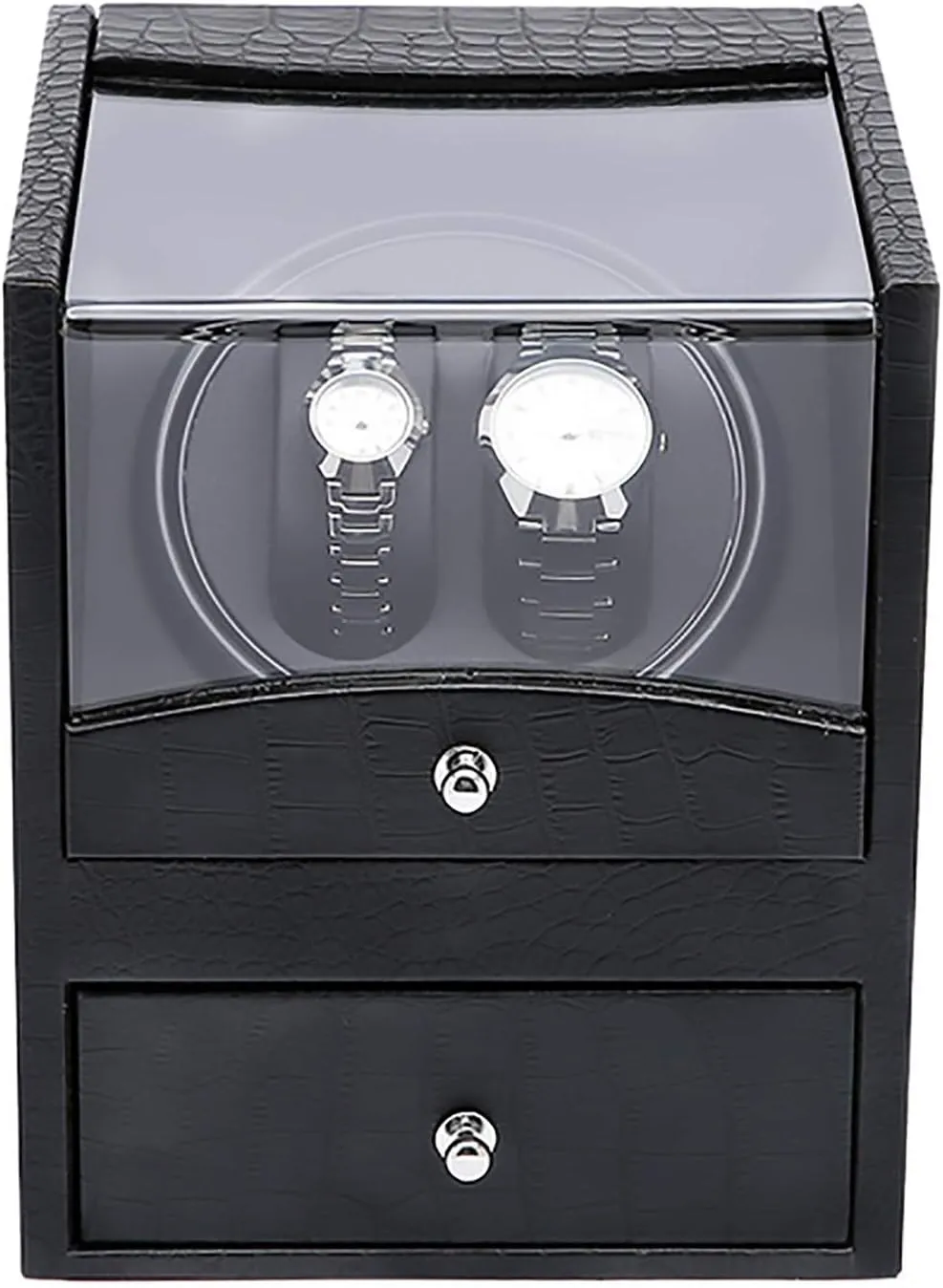 Well Operated Watch Winder - Electric Luxury Watch Shaker 2 2 Display Holder Mechanical Watch Automatic Winder Storage Box gibraltar Motor Turn Watch Winding Collection Household Quiet and 