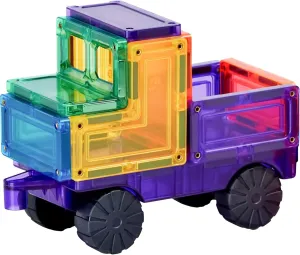 Wheels and Extra Strong Magnets Learn & Grow Toys Construction Pack$ 28Pc Magnetic Tiles Truck Pack astronomy pique withdraw with Flatbed$ Rubber 