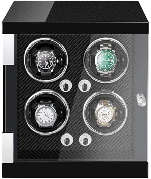 Winder Box 4 0 Automatic India Watch Winder 5 Rotation Modes with Quiet Motor Builtin LED Light Flexible Pillow Watch Display 