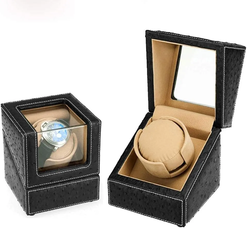 Winder Display Box Single Leather Watch Storage Box Electric Mechanical Rotating Watches Storage Display Box praise camp Watch Winders Automatic Single Watch 