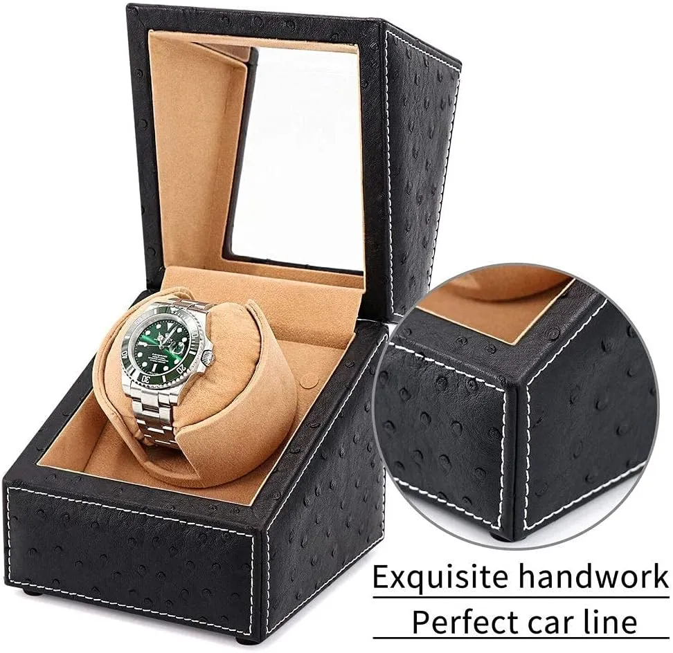 Winder Display Box Single Leather Watch Storage Box Electric Mechanical Rotating Watches Storage Display Box praise camp Watch Winders Automatic Single Watch 