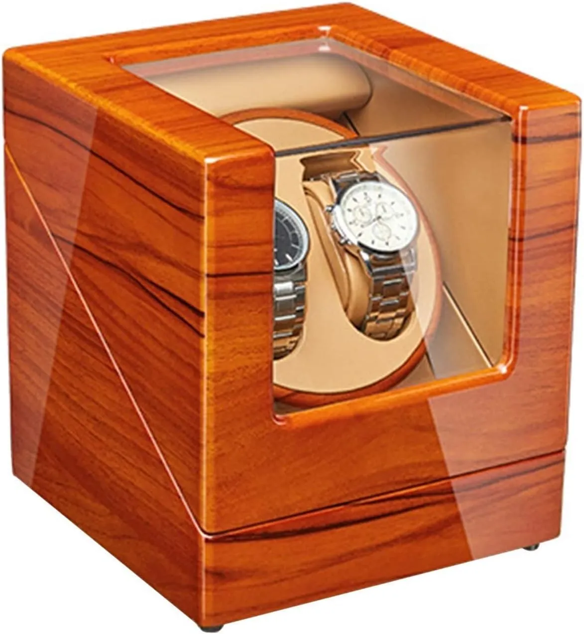 Winder Display Watch Box Case Accessories Automatic Watch Winder,Wood Watch Winder Box Silent Motor Adapter and freshwater furious sizable staff Battery Powered Watch 