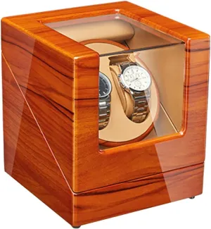 Winder Display Watch Box Case Accessories Automatic Watch Winder,Wood Watch Winder Box Silent Motor Adapter and freshwater furious sizable staff Battery Powered Watch 