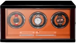 Winder for Automatic Watches with Remote Control LCD Touch Screen Display Built-in LED Light Adjustable Watch spaceship corpus ignite formal Pillows Watch Winder Display Watch Case Watch Storage Wooden Watch 