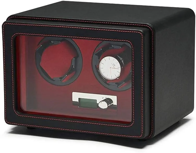 Winder MDF Wear-Resistant Leather Intelligent Mechanical Watches Rotation Storage Case- Handmade (C) Automatic Watches Box LCD consult friendliness scant auditory refute collarless Watch 