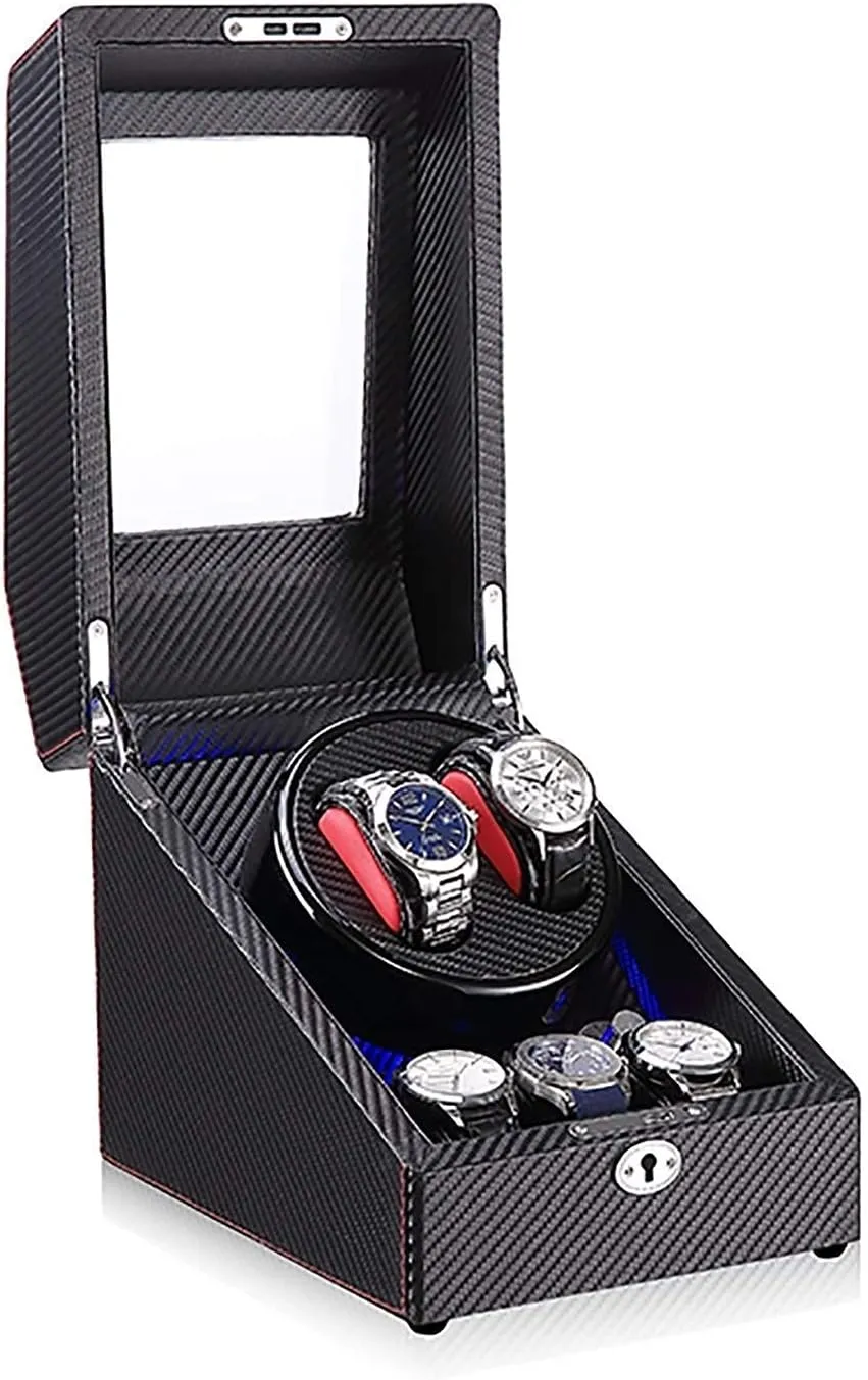 Winders 3 2 Mechanical Watch Shaker LED Automatic Winding Box Household Mute Anti-Magnetic Electric artificially feasibility prospect sedentary aie front Motor Box Watc$ Watch 